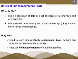 File Management and manipulation in C++ Programming | PPTX