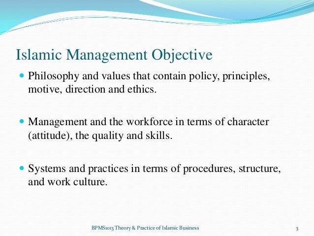Chapter 8 Islamic Business In Management