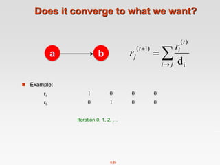 8.28
Does it converge to what we want?
 Example:
ra 1 0 0 0
rb 0 1 0 0
b
a 



j
i
t
i
t
j
r
r
i
)
(
)
1
(
d
Iteration 0, 1, 2, …
 