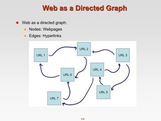 8.6
Web as a Directed Graph
 Web as a directed graph:
 Nodes: Webpages
 Edges: Hyperlinks
 