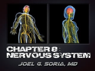 Chapter 8 :
Nervous System
Joel G. Soria, MD
 
