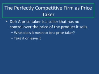 what does price taker mean
