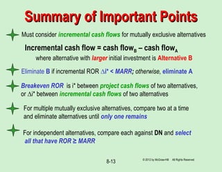 Chapter 8 ror analysis for multiple alternatives | PPT | Business ...