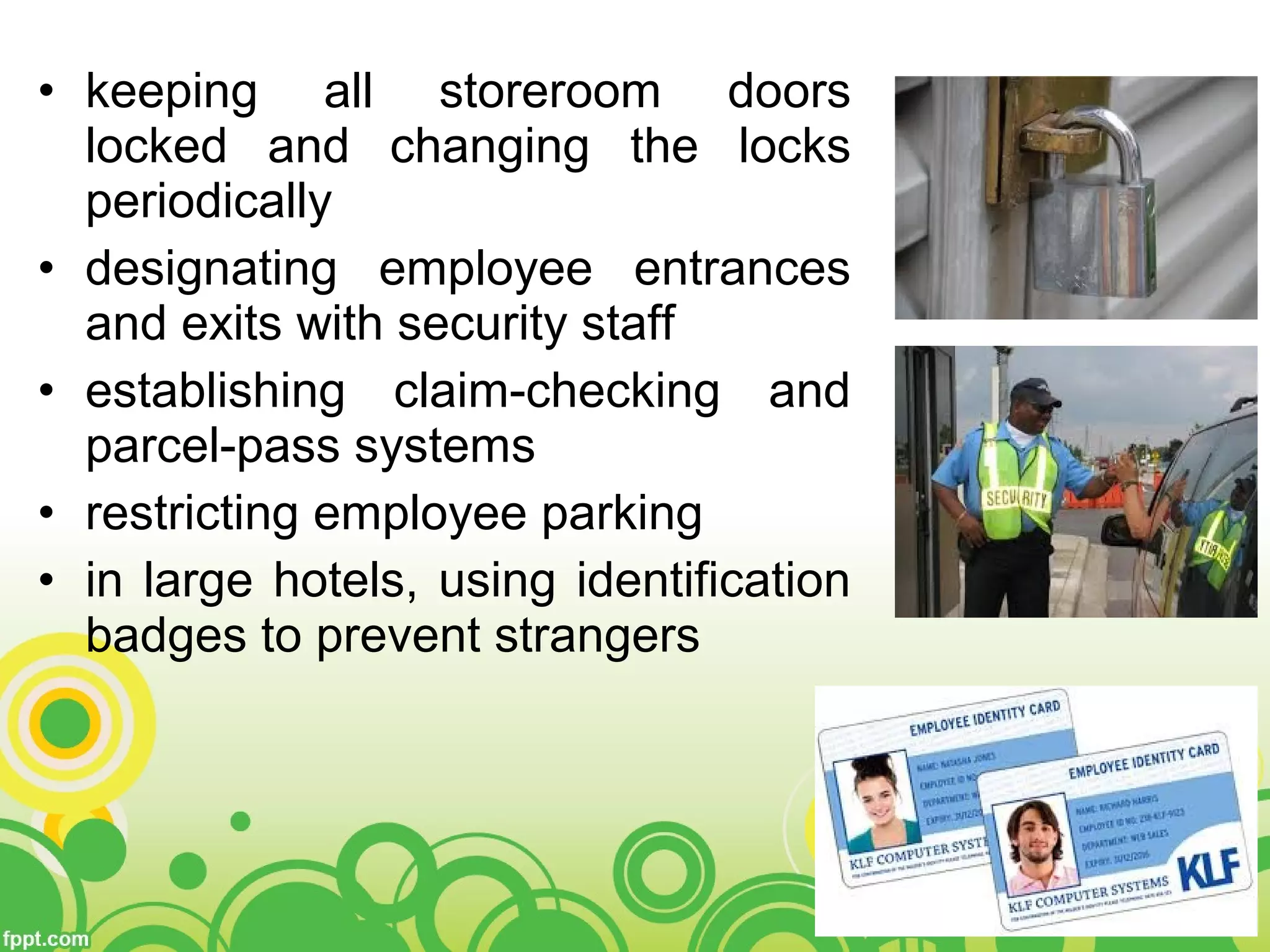 HOUSEKEEPING OPERATION: SAFETY AND SECURITY | PPT