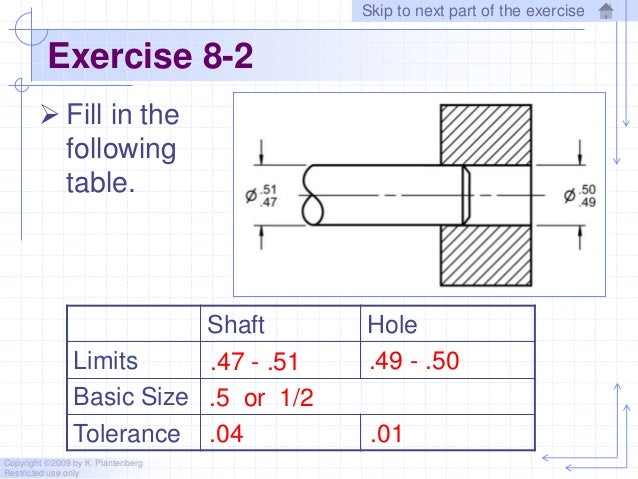 H6 Tolerance Chart For Hole
