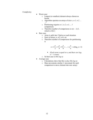 Chapter 8 advanced sorting and hashing for print | PDF