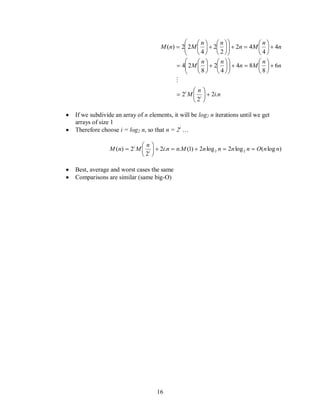 Chapter 8 advanced sorting and hashing for print | PDF