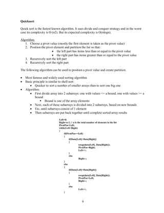 Chapter 8 advanced sorting and hashing for print | PDF