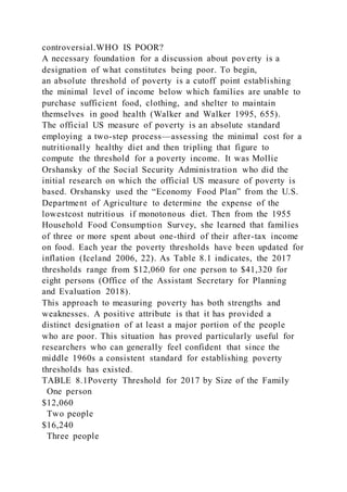 CHAPTER 8American Poverty The Dream Turned NightmareBroadly spe | PDF