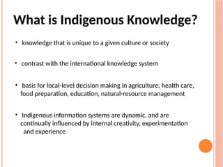 Indigenous Systems in Natural Resource Management for Sustainable ...