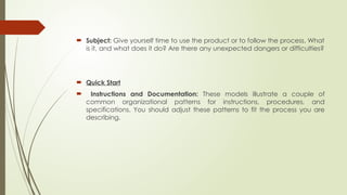 Instructions Protocols chapter 8 documentation, including instructions, specifications ...