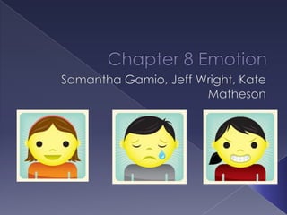 Chapter 8 Emotion Samantha Gamio, Jeff Wright, Kate Matheson 