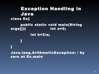 exception handling | PPT
