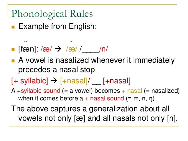 phonology chapter 8 phonological rules
