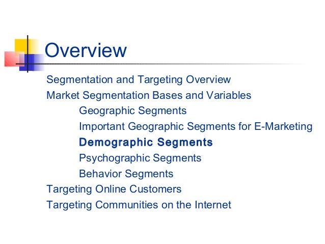 E Marketing Targeting Market Segments And Munities