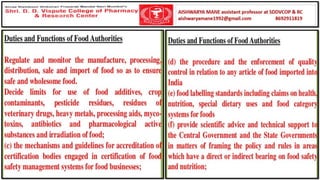 Chapter 8 food safety and standards act 2006 and rules 2011 | PDF