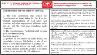 Chapter 8 food safety and standards act 2006 and rules 2011 | PDF