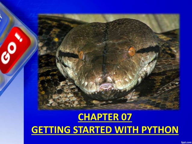 Chapter 8 getting started with python | PPT