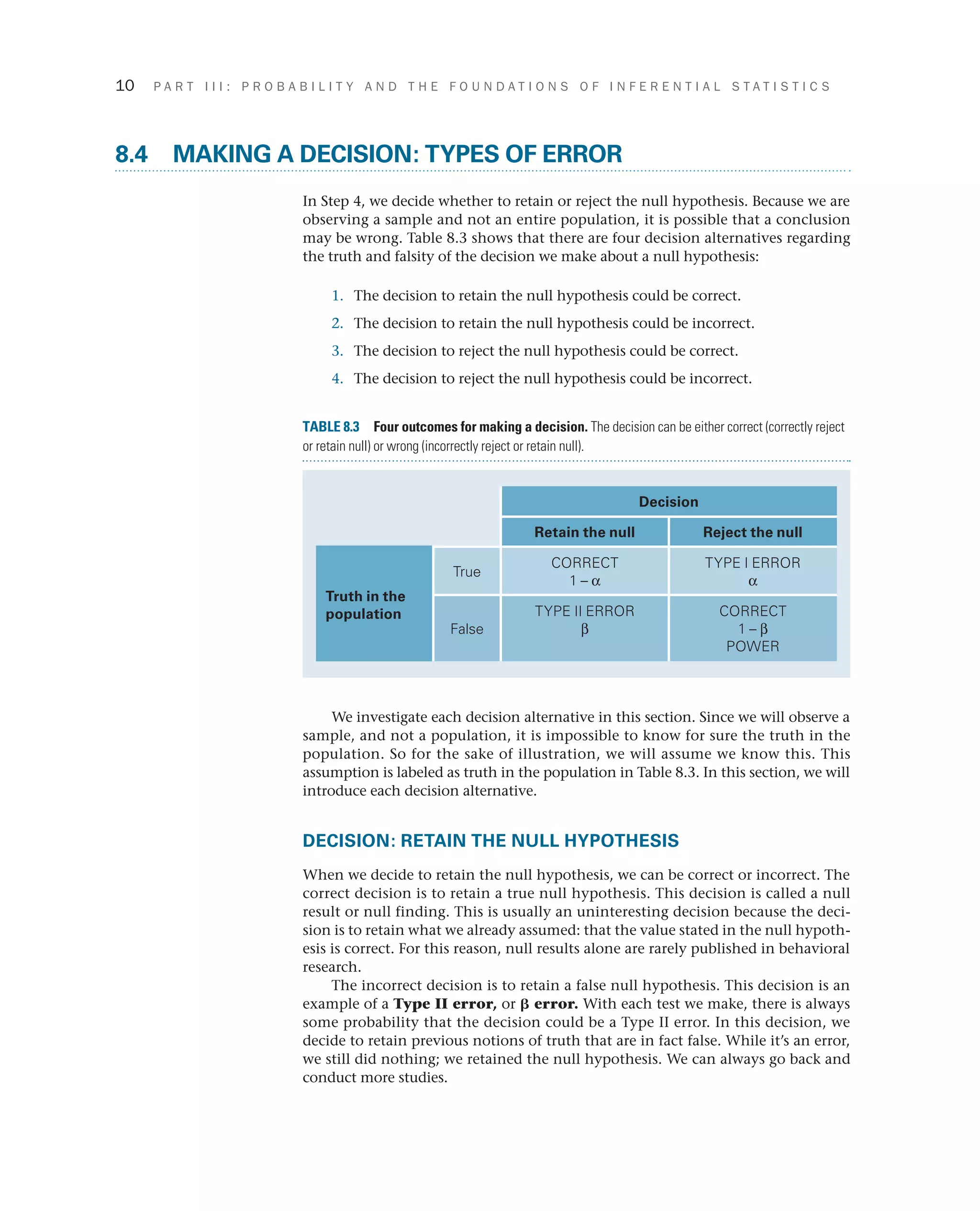 Chapter8 introduction to hypothesis testing | PDF
