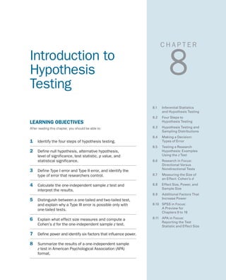 Chapter8 introduction to hypothesis testing | PDF