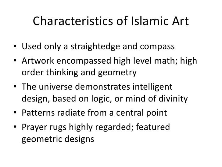 chapter 8 islamic art what is the chief form of islamic art