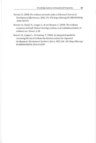 On knowledge systems & evidence use