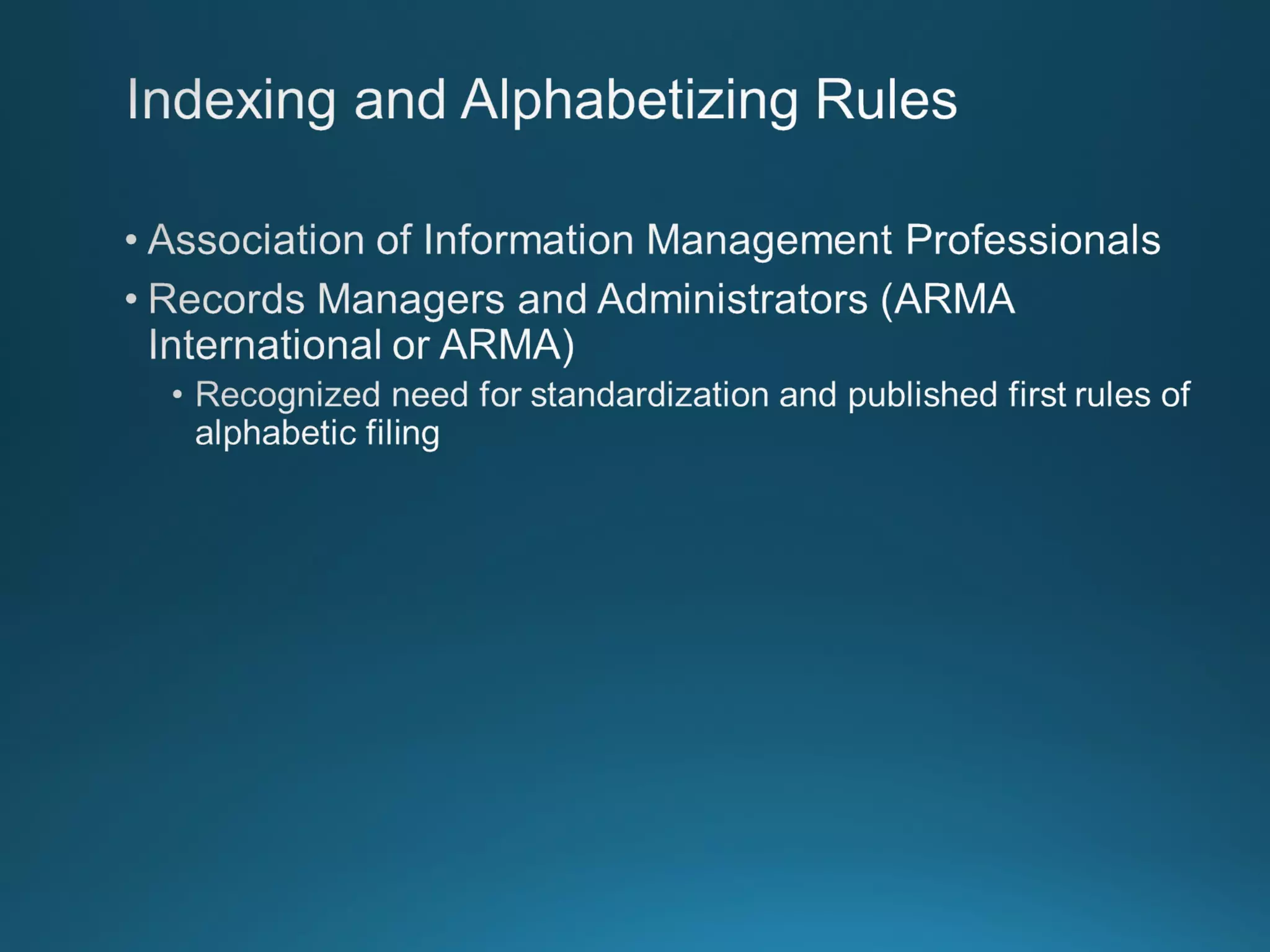 Chapter 8: Records Managment