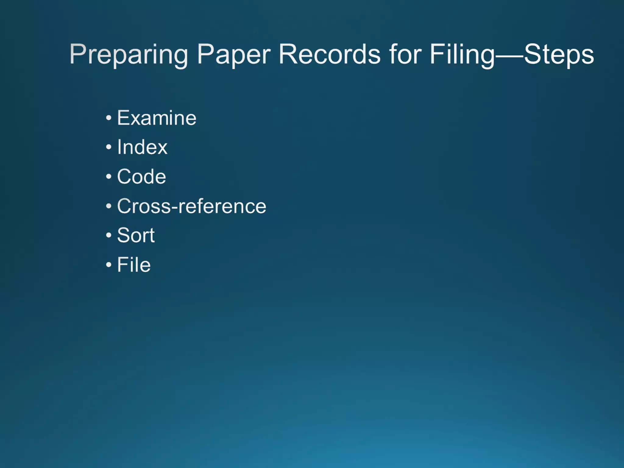 Chapter 8: Records Managment