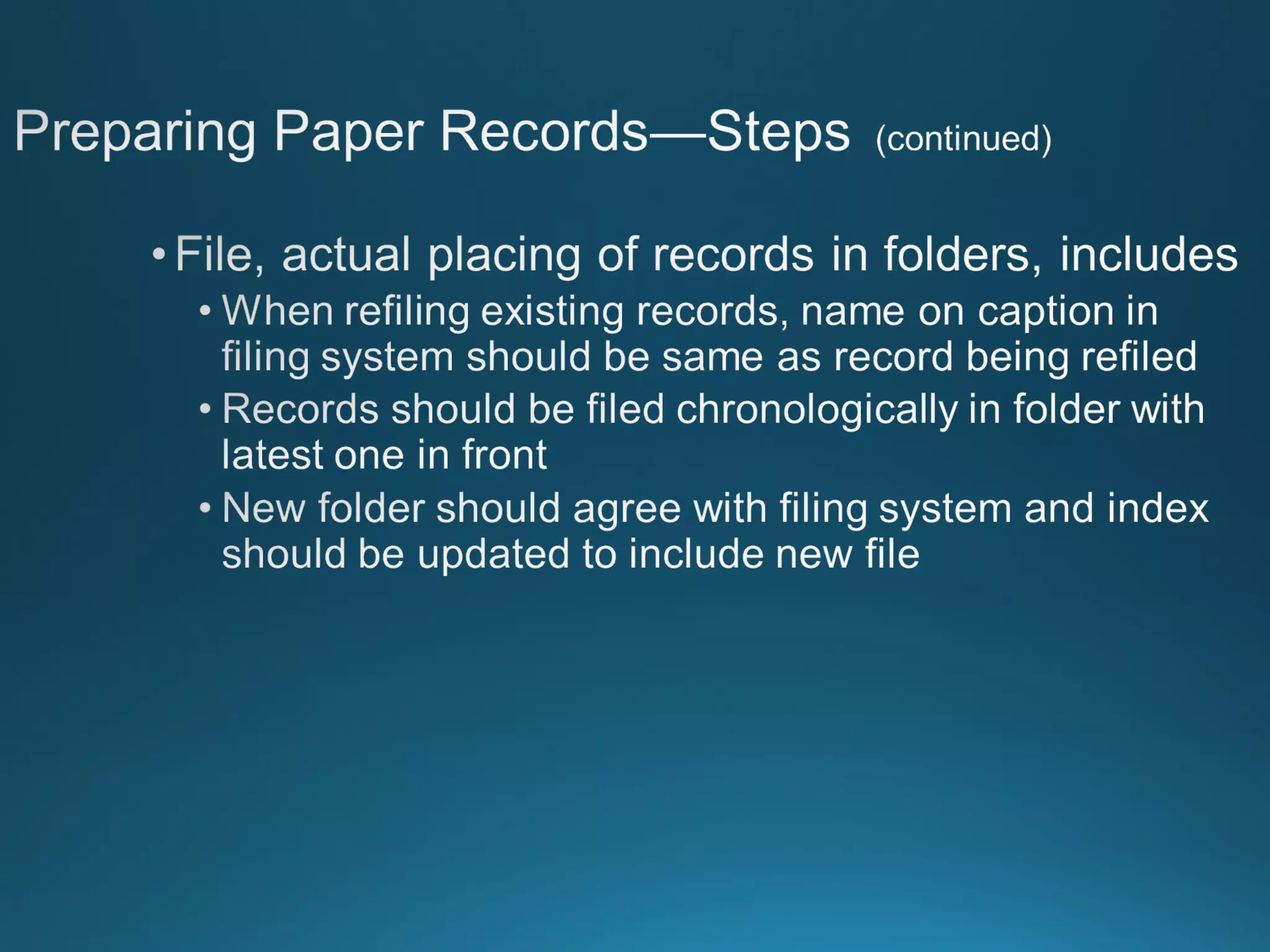Chapter 8: Records Managment