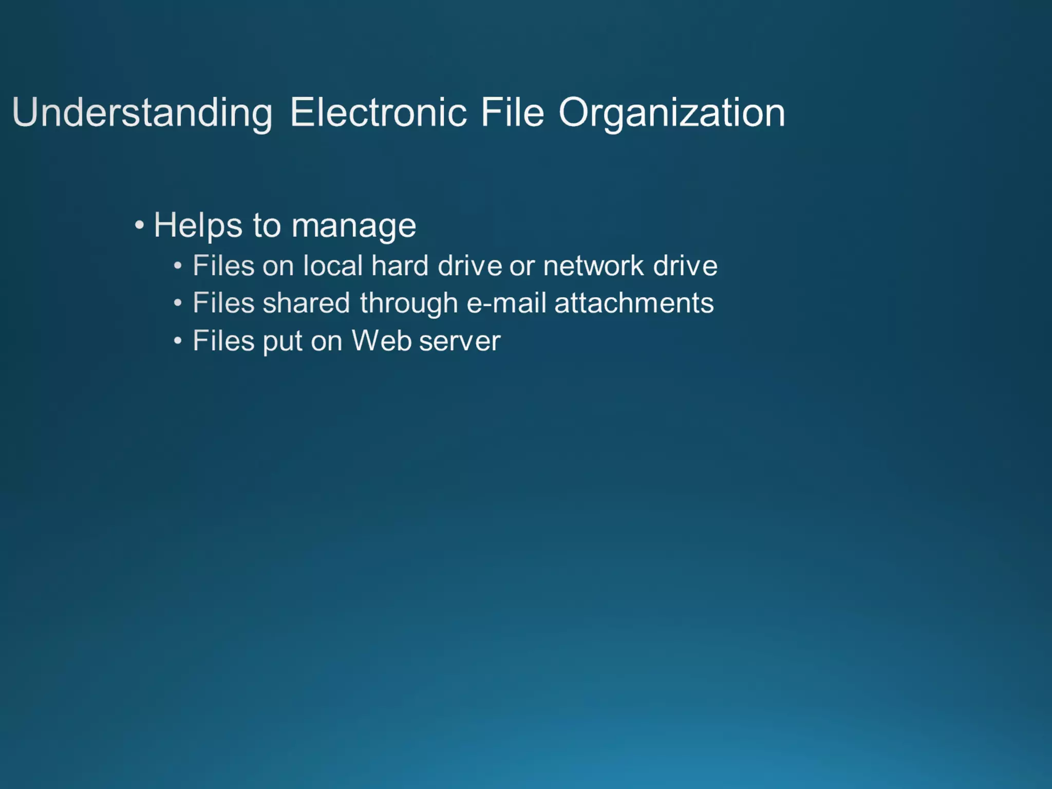 Chapter 8: Records Managment