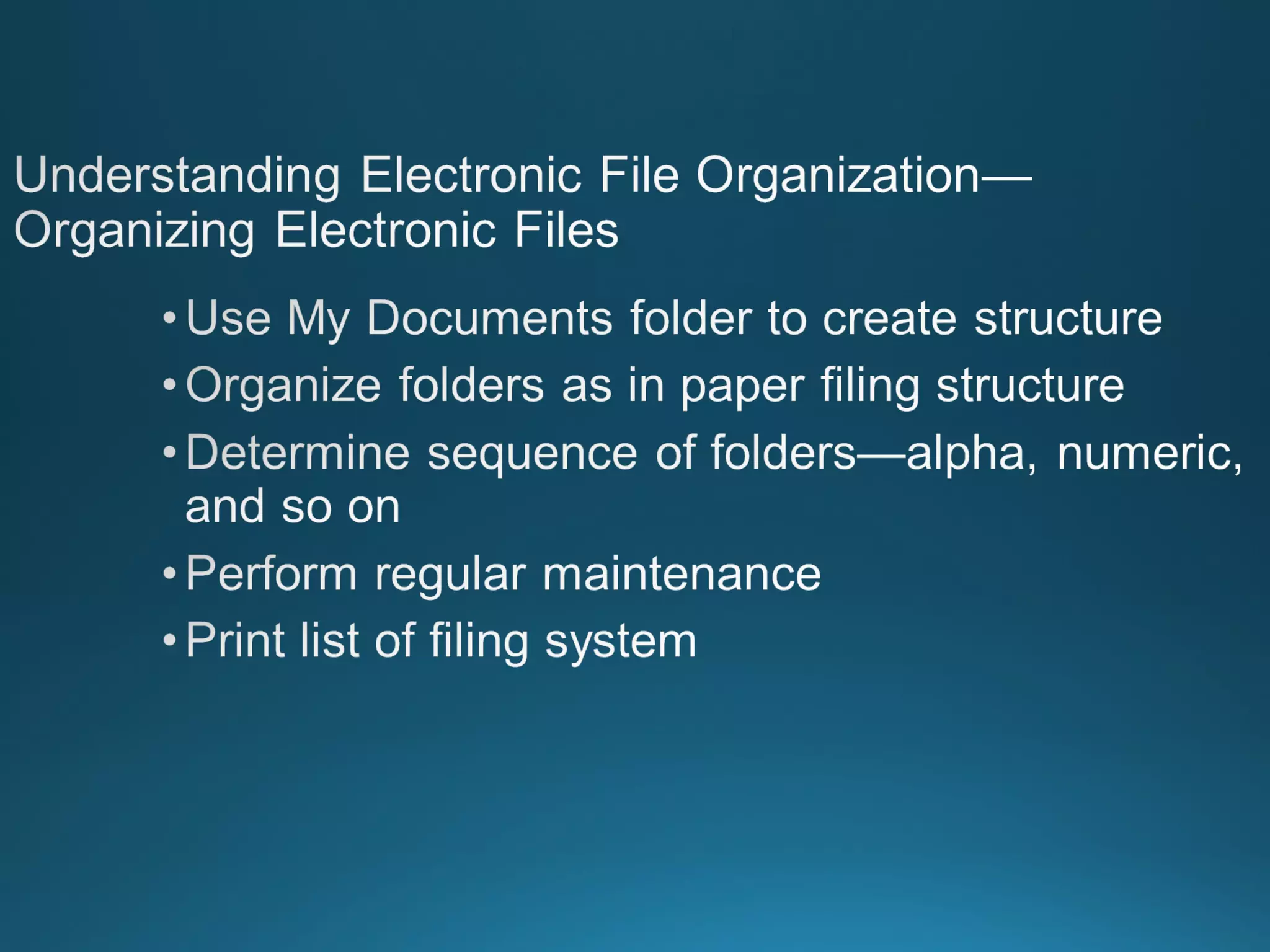 Chapter 8: Records Managment