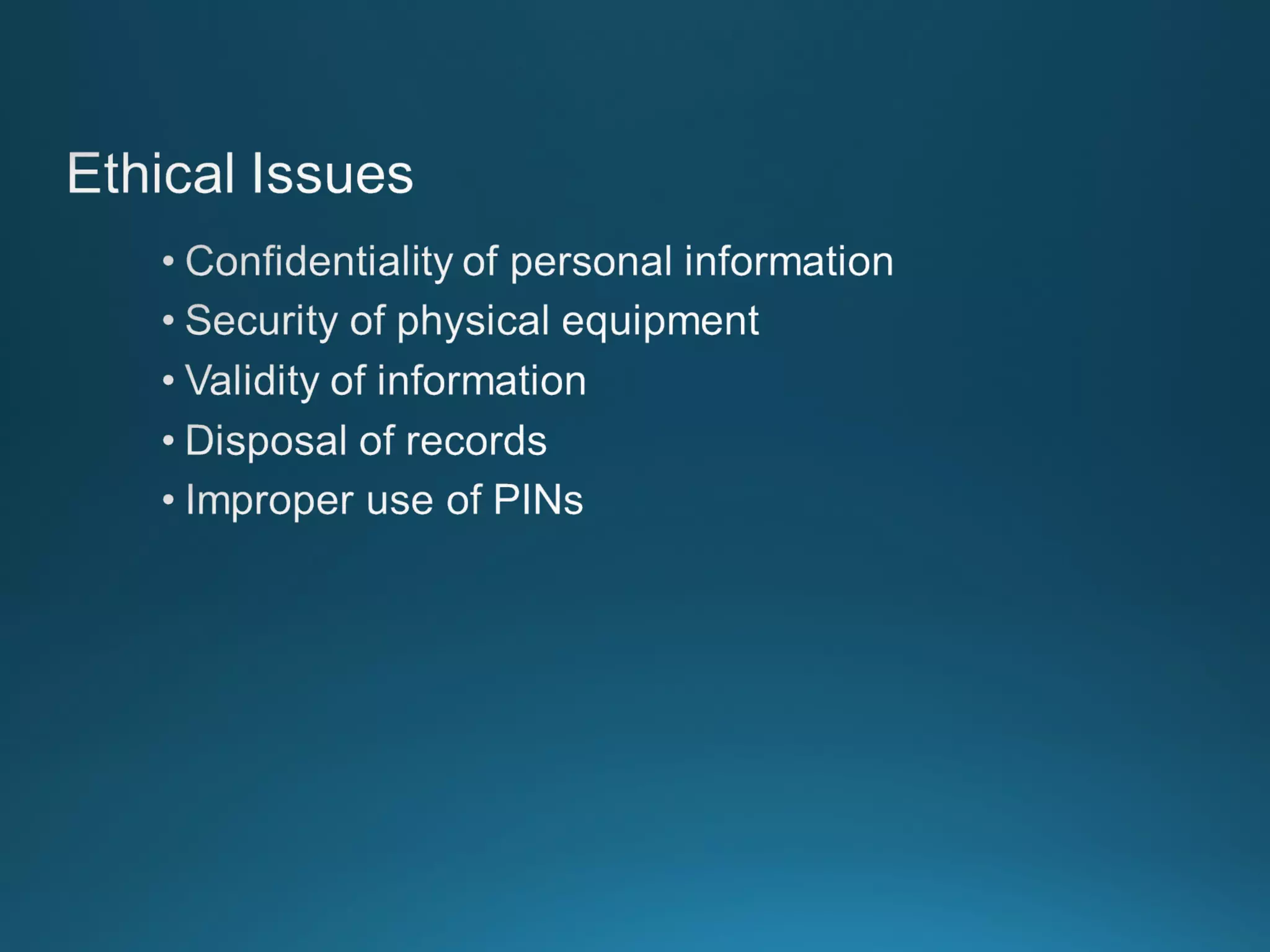 Chapter 8: Records Managment