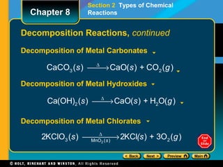 Pre-AP: Types of Reactions / Activity Series | PPT