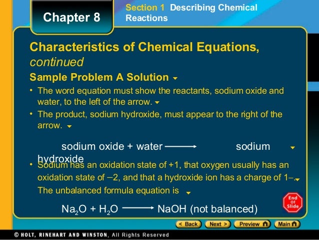 chemical equation balancer word problems