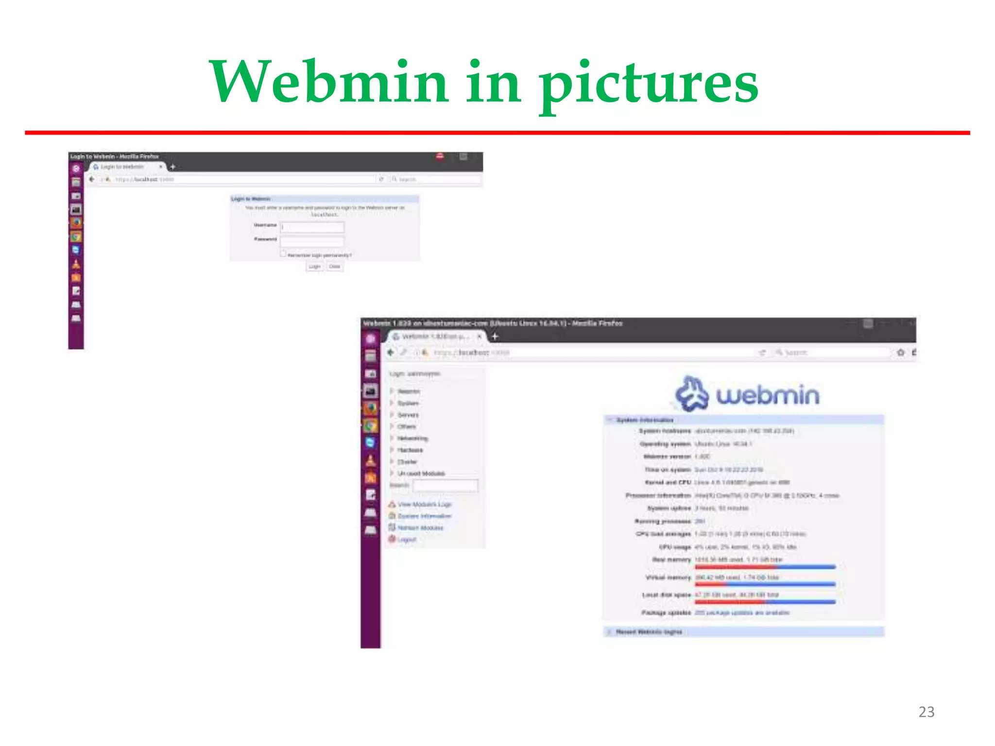 Webmin in pictures
23
 