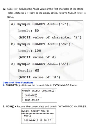 Chapter8 my sql revision tour | PDF
