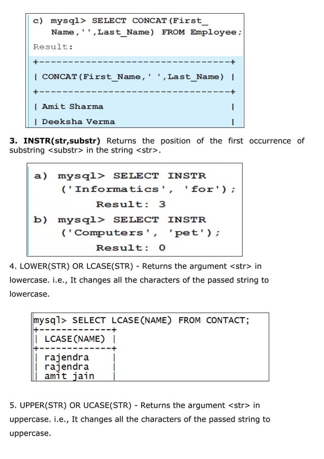 Chapter8 my sql revision tour | PDF