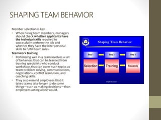 Chapter 8 : Understanding groups and managing work teams | PPTX