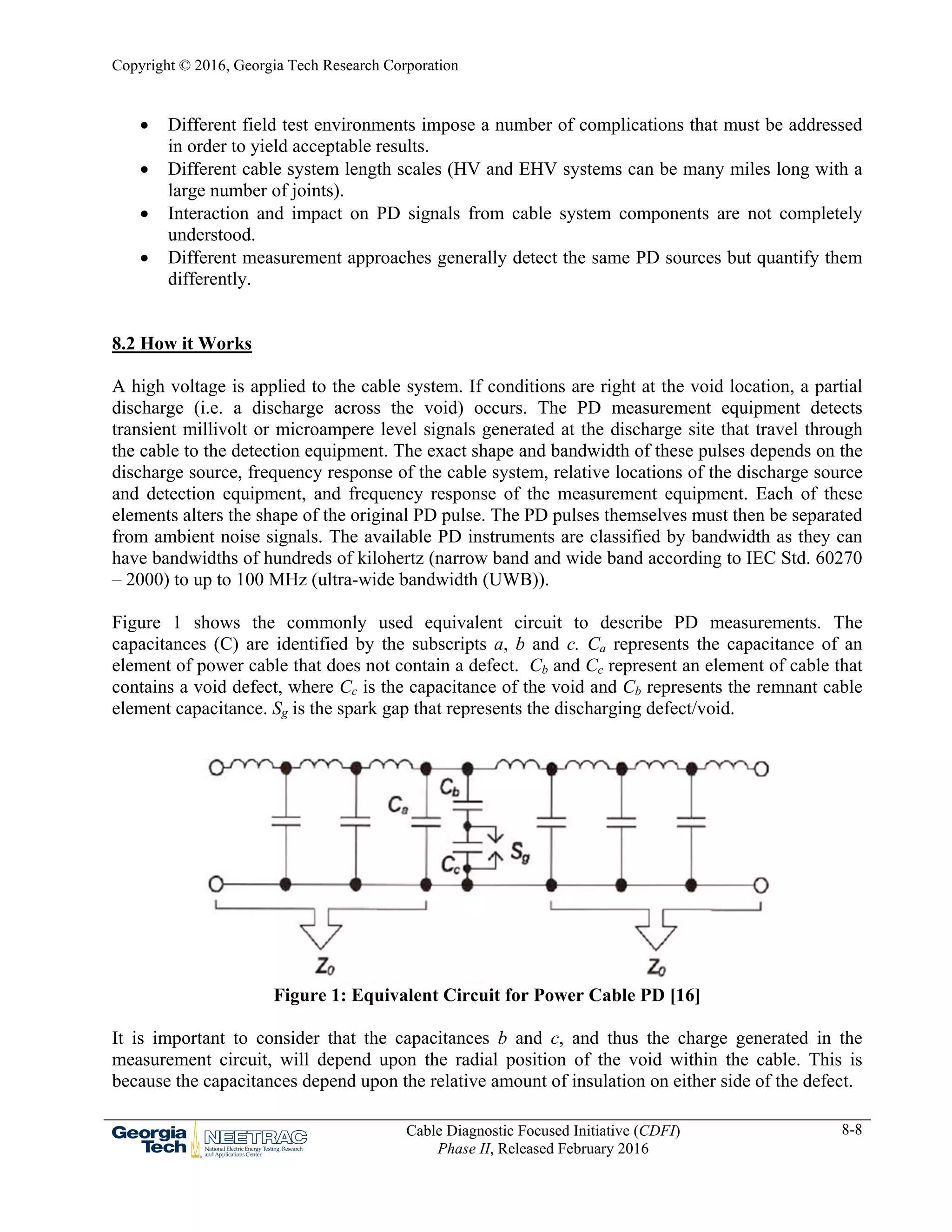 NEETRAC (Chapter 8: Partial Discharge for HV and EHV Cable Systems ...