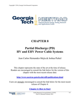 NEETRAC (Chapter 8: Partial Discharge for HV and EHV Cable Systems) | PDF