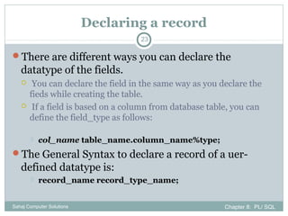 Chapter8 pl sql | PPT