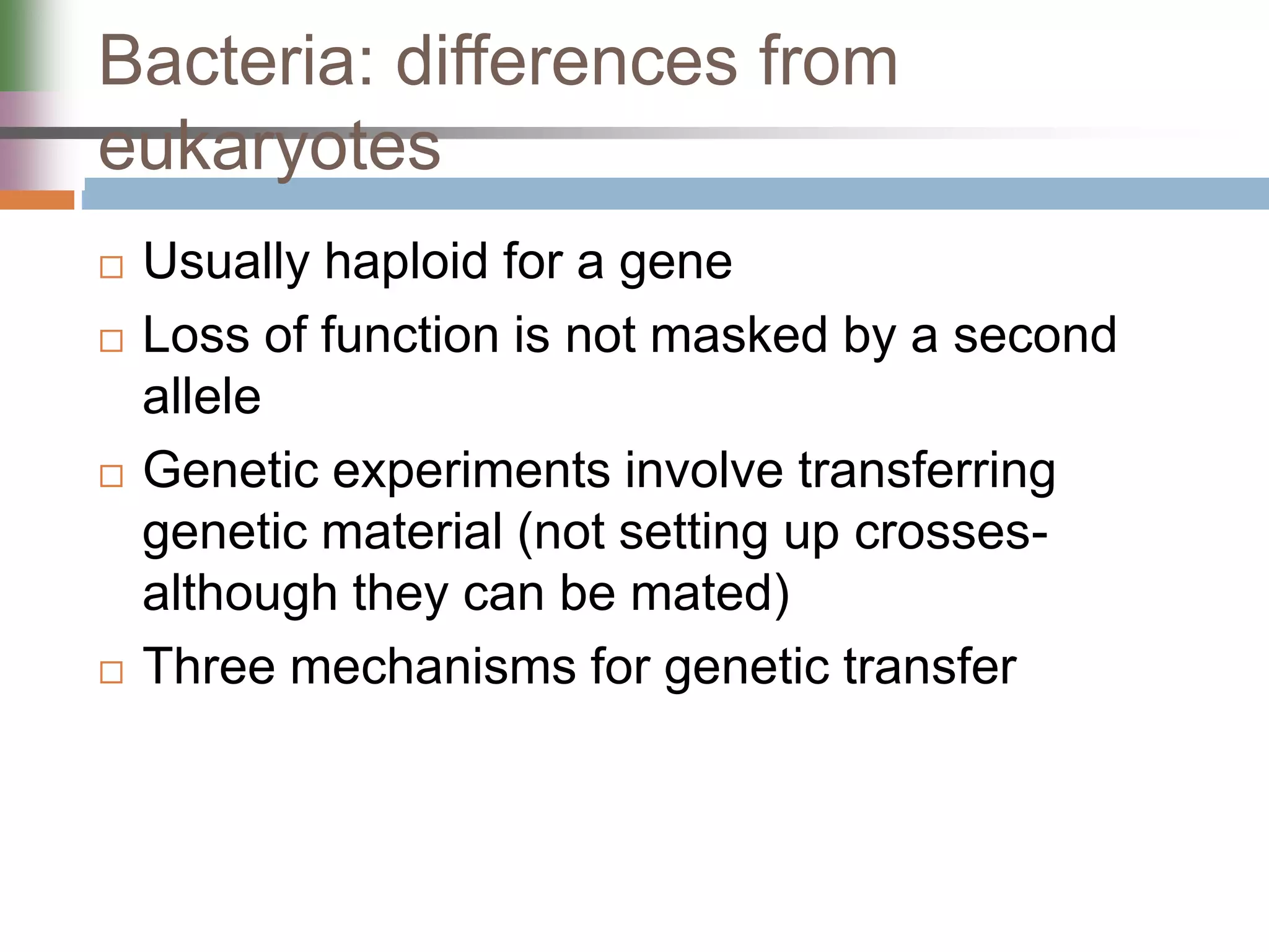 Genetic Analysis and Mapping in Bacteria and Bacteriophages | PPTX