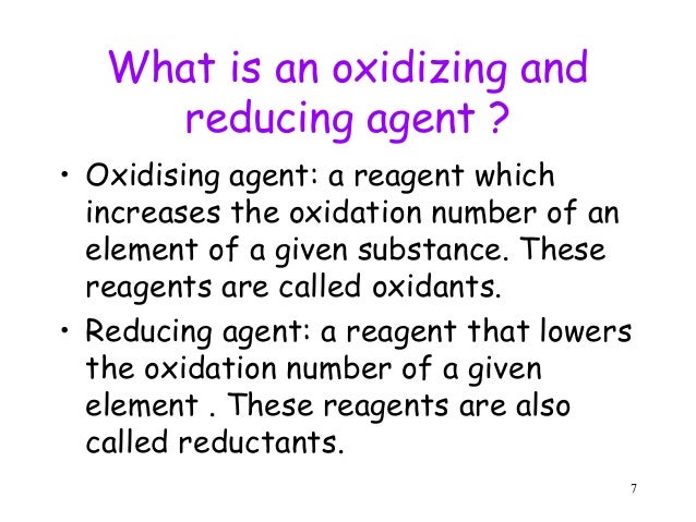 reducing agent list