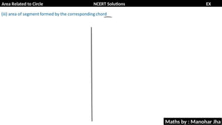 Area Related to Circle NCERT Solutions EX
11.1
Maths by : Manohar Jha
 