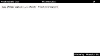Area Related to Circle NCERT Solutions EX
11.1
Maths by : Manohar Jha
 