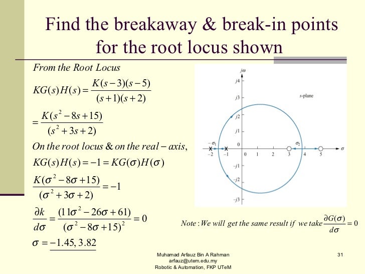 Chapter 8 Root Locus Techniques