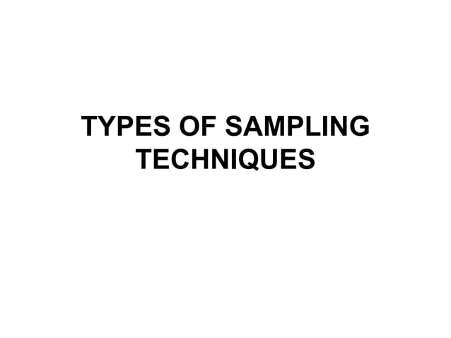 Chapter 8-SAMPLE & SAMPLING TECHNIQUES