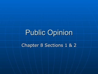 Public Opinion Chapter 8 Sections 1 & 2 