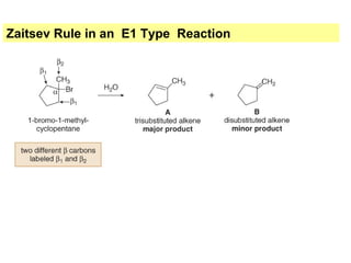 Zaitsev Rule in an E1 Type Reaction
 