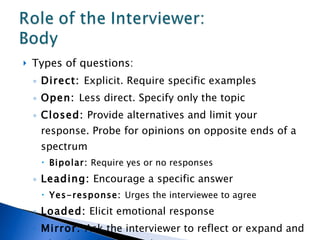 Chapter 8: The Interview | PPT
